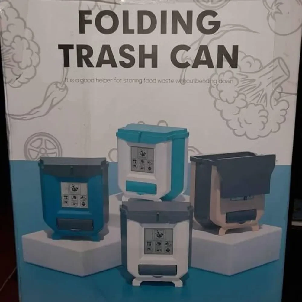 Folding Trash Can Compost Bin Collapsible